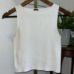 BRANDY MELVILLE white seamless cropped tank top